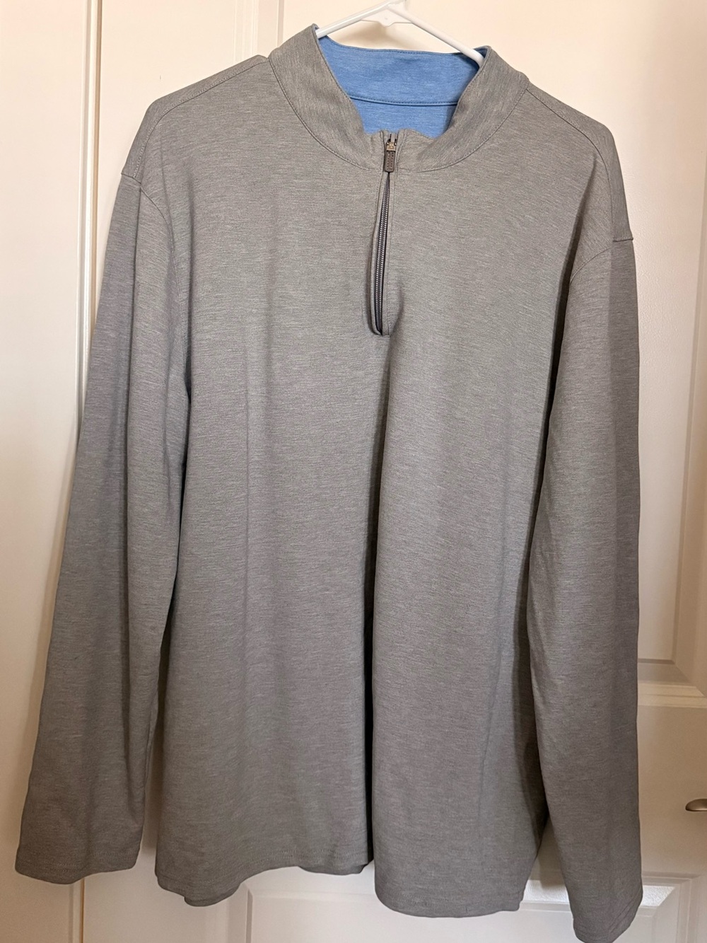 Men’s Mizzen and Main 1/4 Zip Gray Pullover Sweater Size XXL